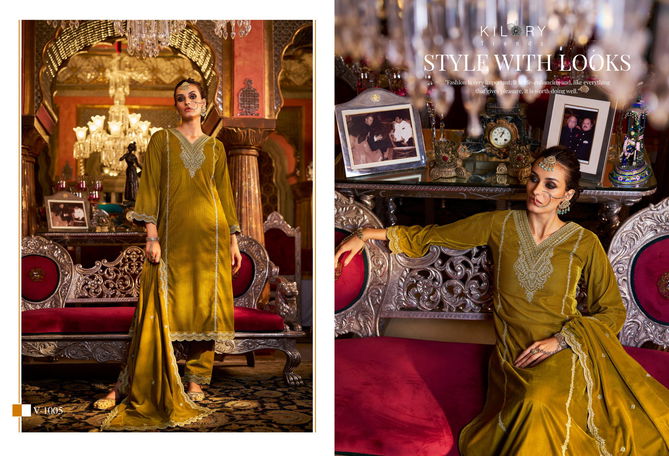 Dilruba By Kilory Winter Wear Designer Velvet Salwar Kameez Wholesalers In Delhi
